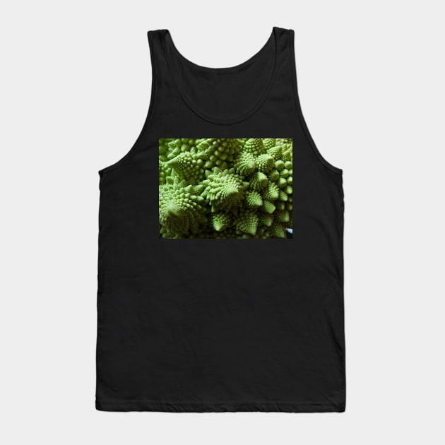 Green Romanesco cauliflower Tank Top by Reinvention